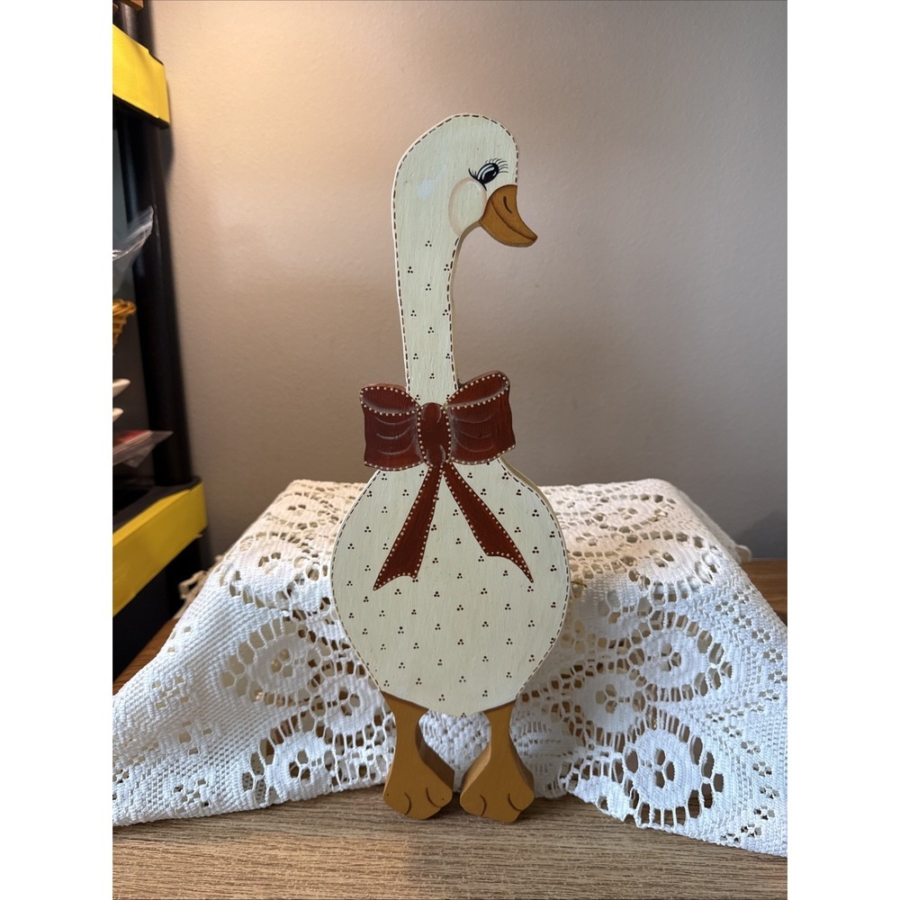 Vintage Farmhouse Wooden Sign Country Goose Duck‎ Hand Painted 16"